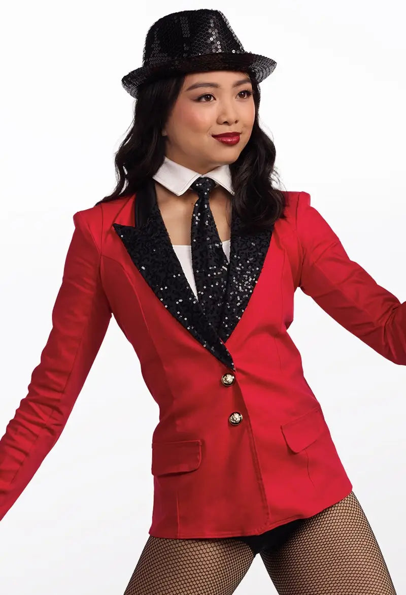 Pre-Owned Costume Weissman 10779 XL Adult Red Jacket Jazz Sequin