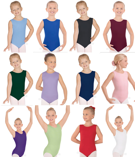 New Leotard Eurotard 1089 Cotton Tank Girl's