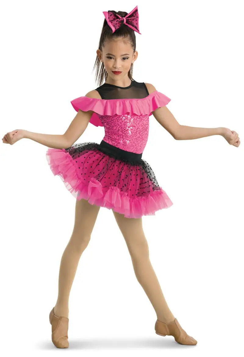 Pre-Owned Costume Weissman 10908 Small Adult Jazz Tap Clogging Musical Theater Pink
