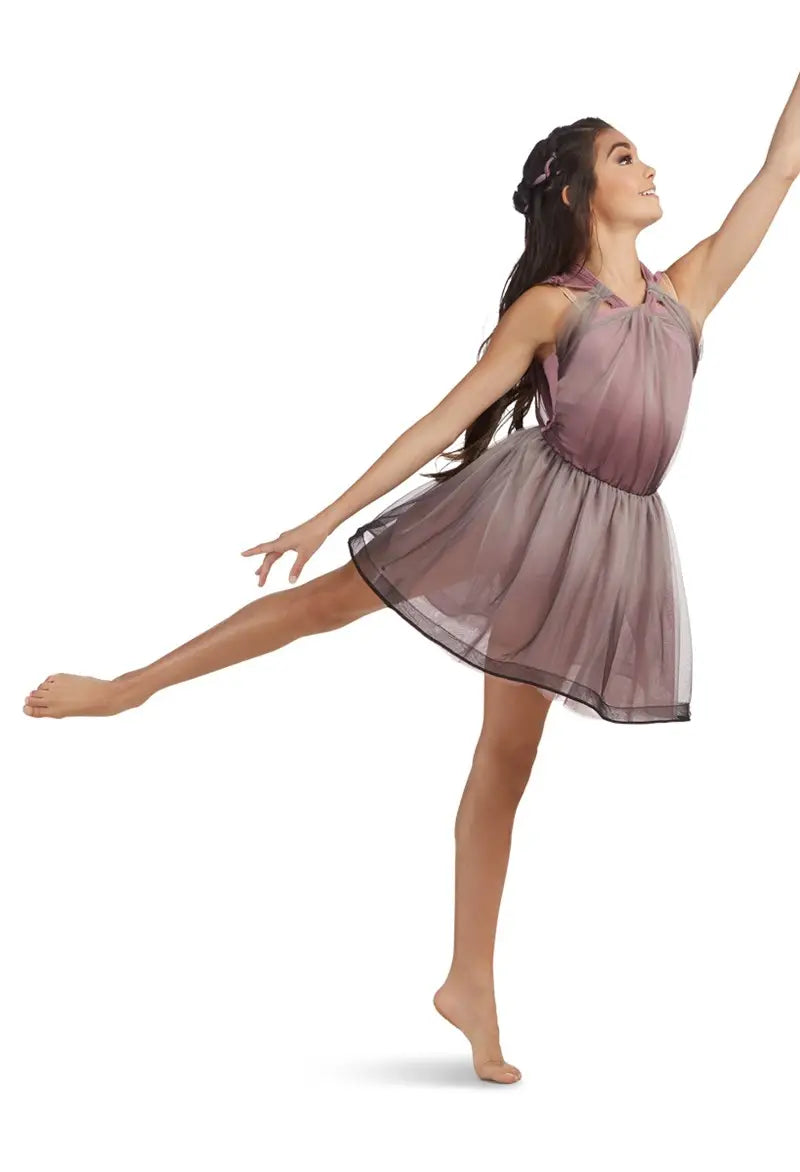 Pre-Owned Costume Medium Child Weissman 11270 Pink Gray Lyrical Contemporary