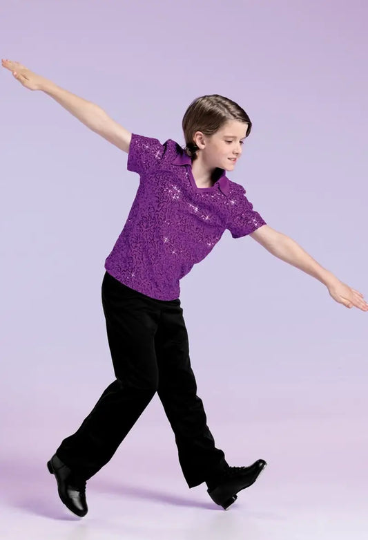 Pre-Owned Top Weissman 11286 Small Child Purple Jazz Sequin Costume
