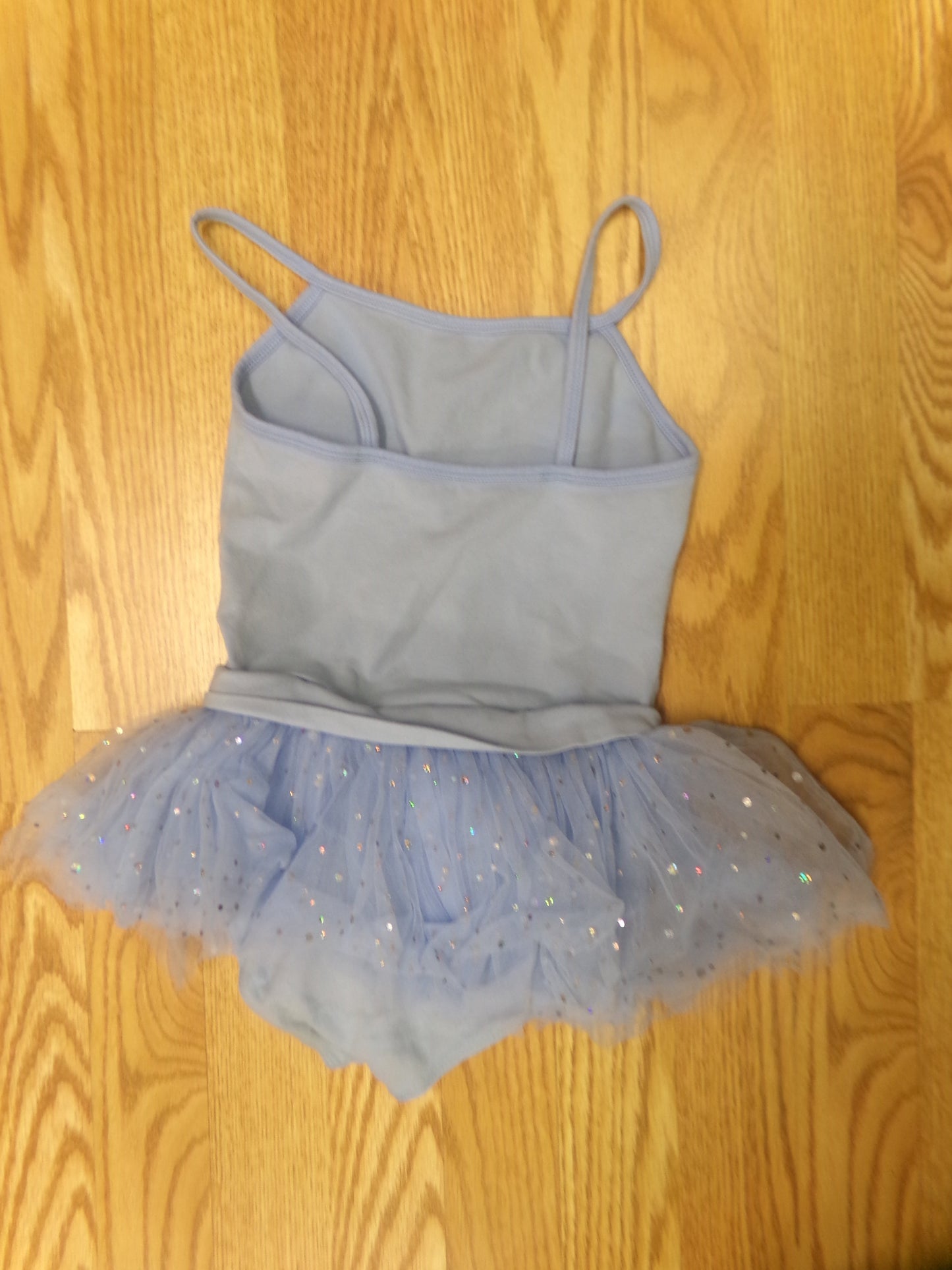 Dance Leotard Dress Tutu Lt Blue Sparkle Medium Child Ballet Tap