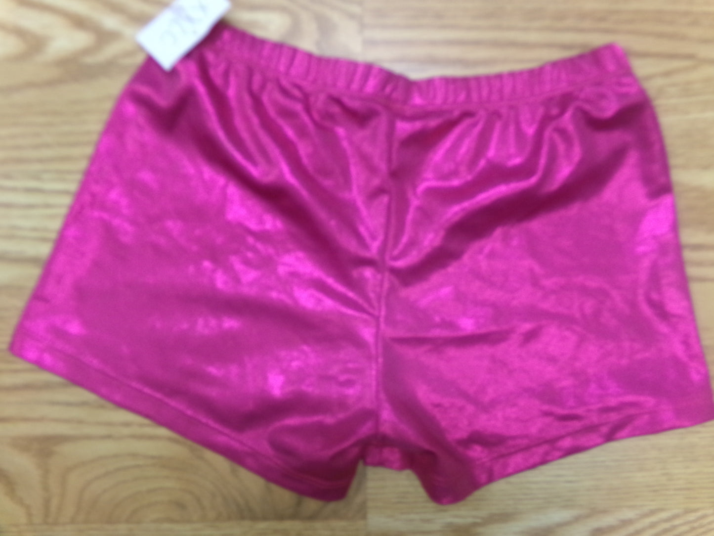Dance Shorts XXL Child Pink Metallic Jazz Acro Gymnastics Shorts