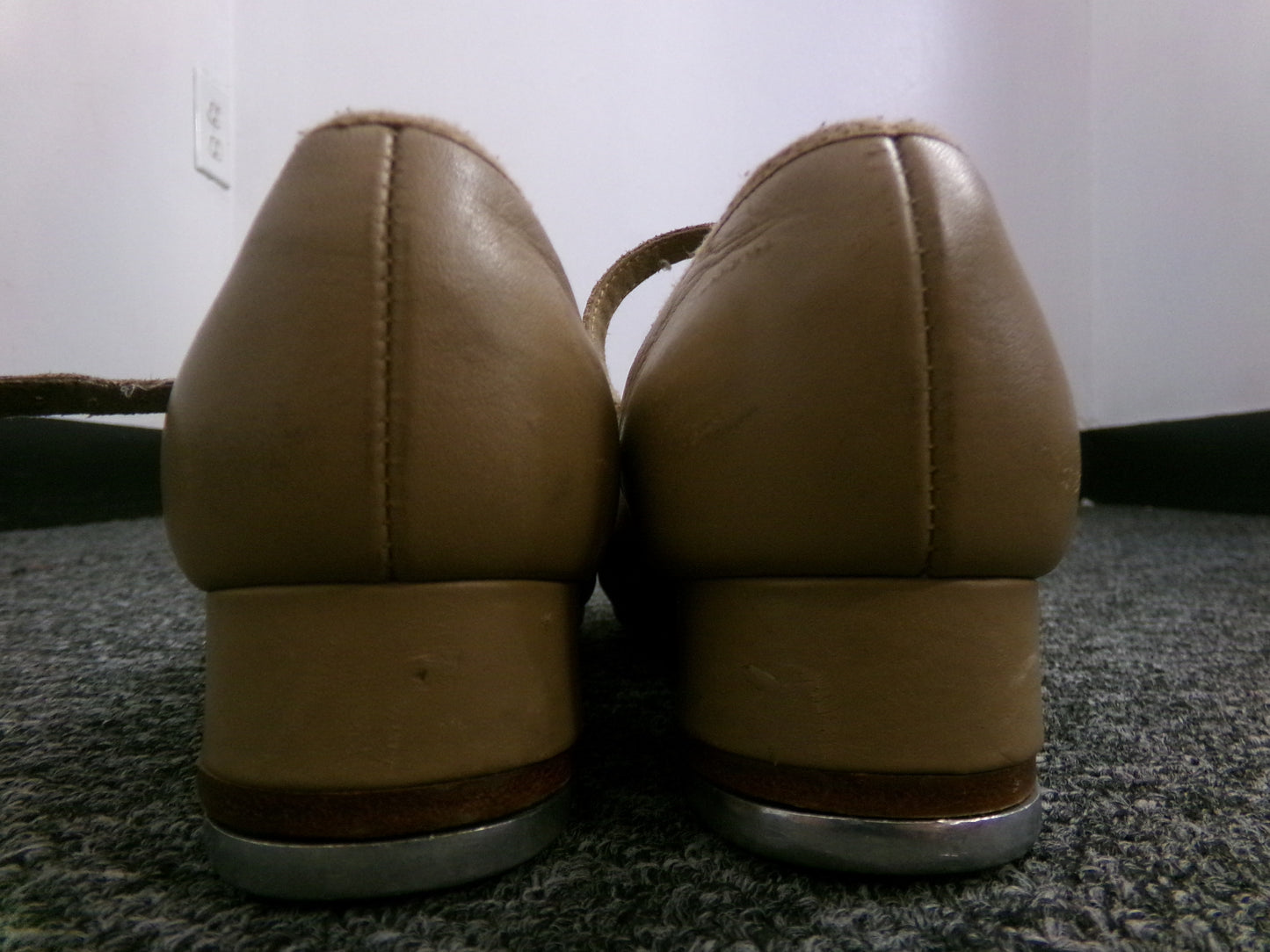 Dance Tap Shoes Bloch Adult 5M Tan Mary Jane Leather Buckle