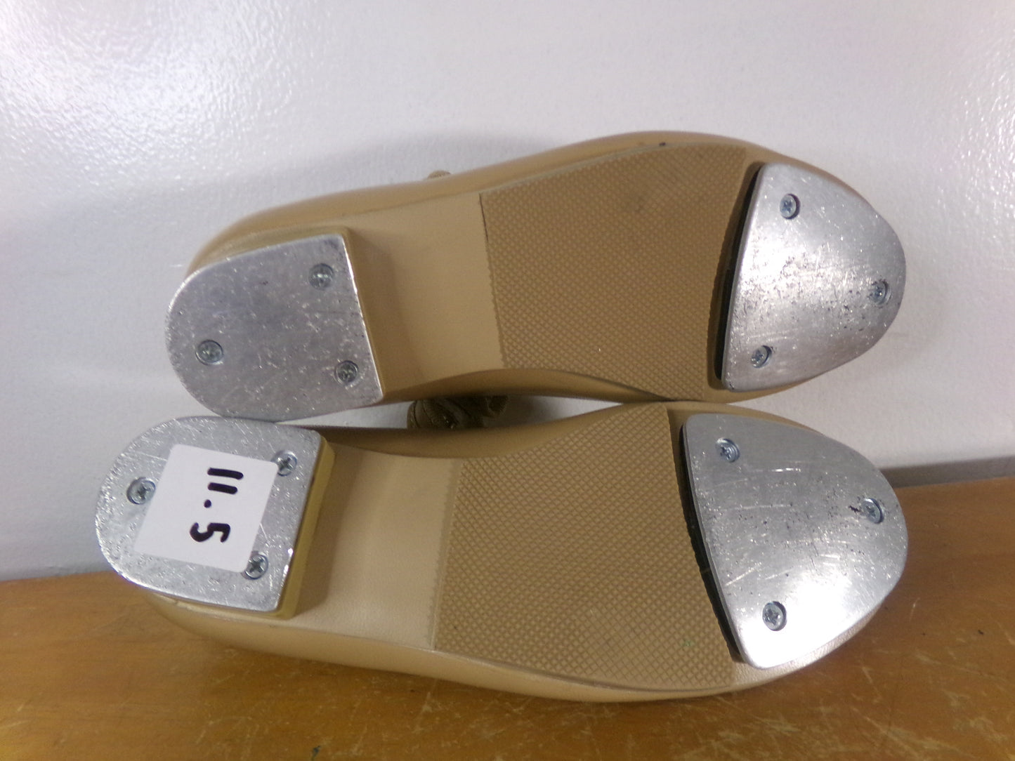 Pre-Owned Tap Shoes Revolution Style RD60014 11.5M Child Mary Jane Buckle Tan