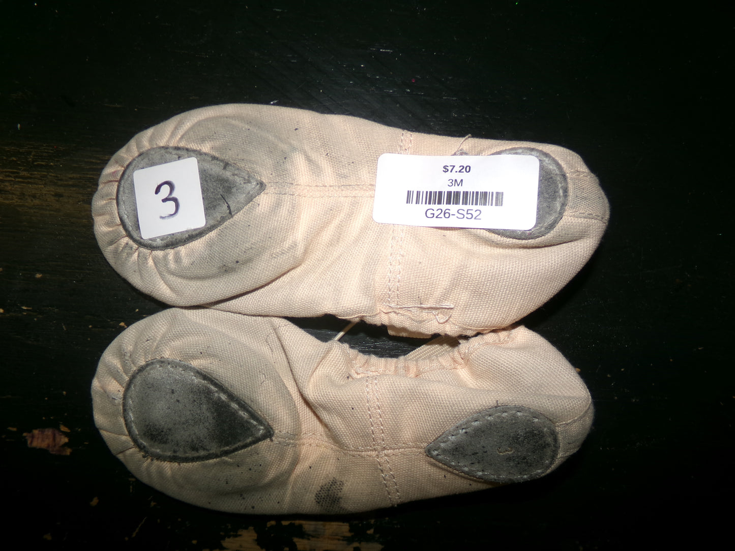Pre-Owned Ballet Shoes Dancing Fair 3M Toddler Canvas Split Sole