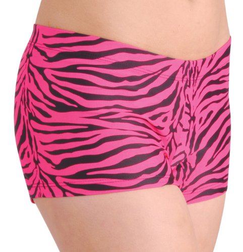 Pre-Owned Shorts DanZNMotion  257A Large Child Pink Zebra  Gymnastics Jazz
