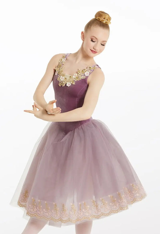 Pre-Owned Costume XL Child Pink Weissman 11674 Ballet pointe YAGP Tutu Velvet Princess