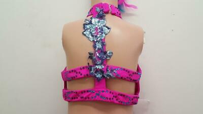 Pre-Owned Costume Glamour   Medium Child Pink 2 pc Jazz Sequin