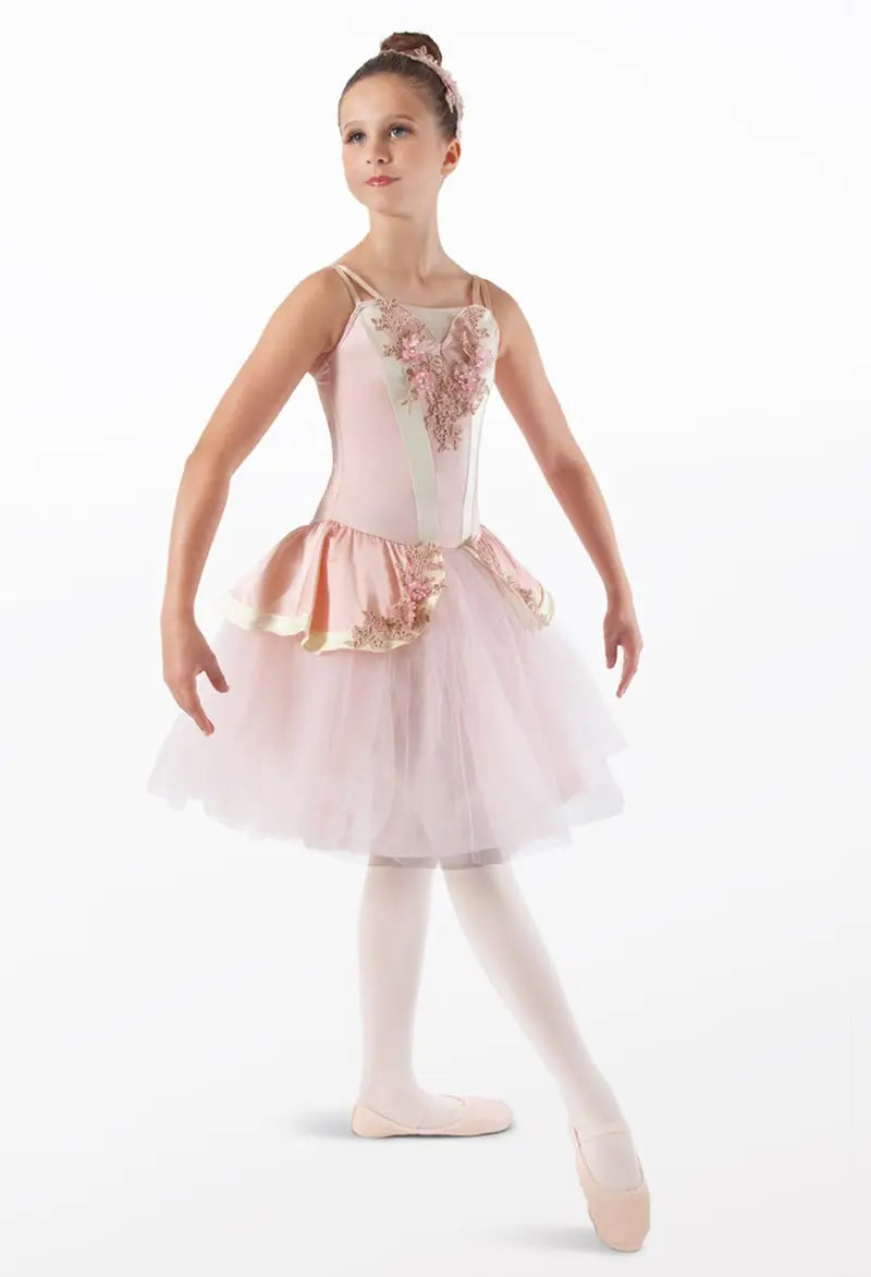 Pre-Owned Costume Intermediate Child Pink Weissman 12414 Ballet Pointe YAGP Tutu Embroidery Princess