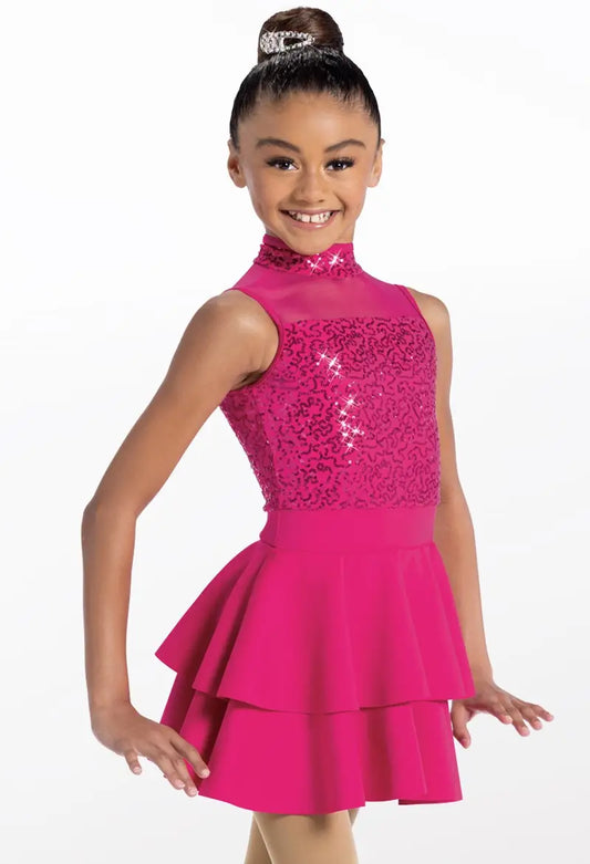 Pre-Owned Costume Weissman 13024 Small Adult Pink Jazz Sequin