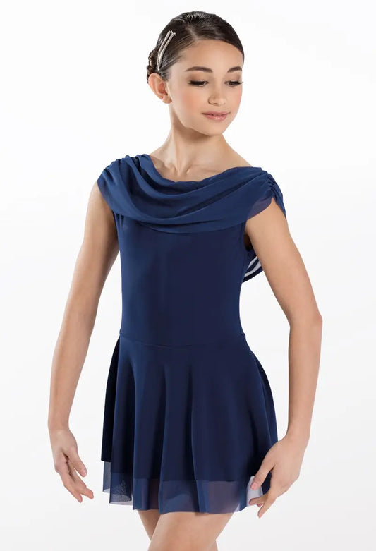 Pre-Owned Costume Weissman 13354 Large Adult Navy Drape Front and Back Lyrical
