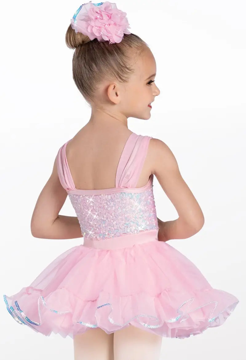 Pre-Owned Costume Small Child Pink Weissman 13547 Ballet Tap Pageant Dress Up Sparkle Tutu Sequin