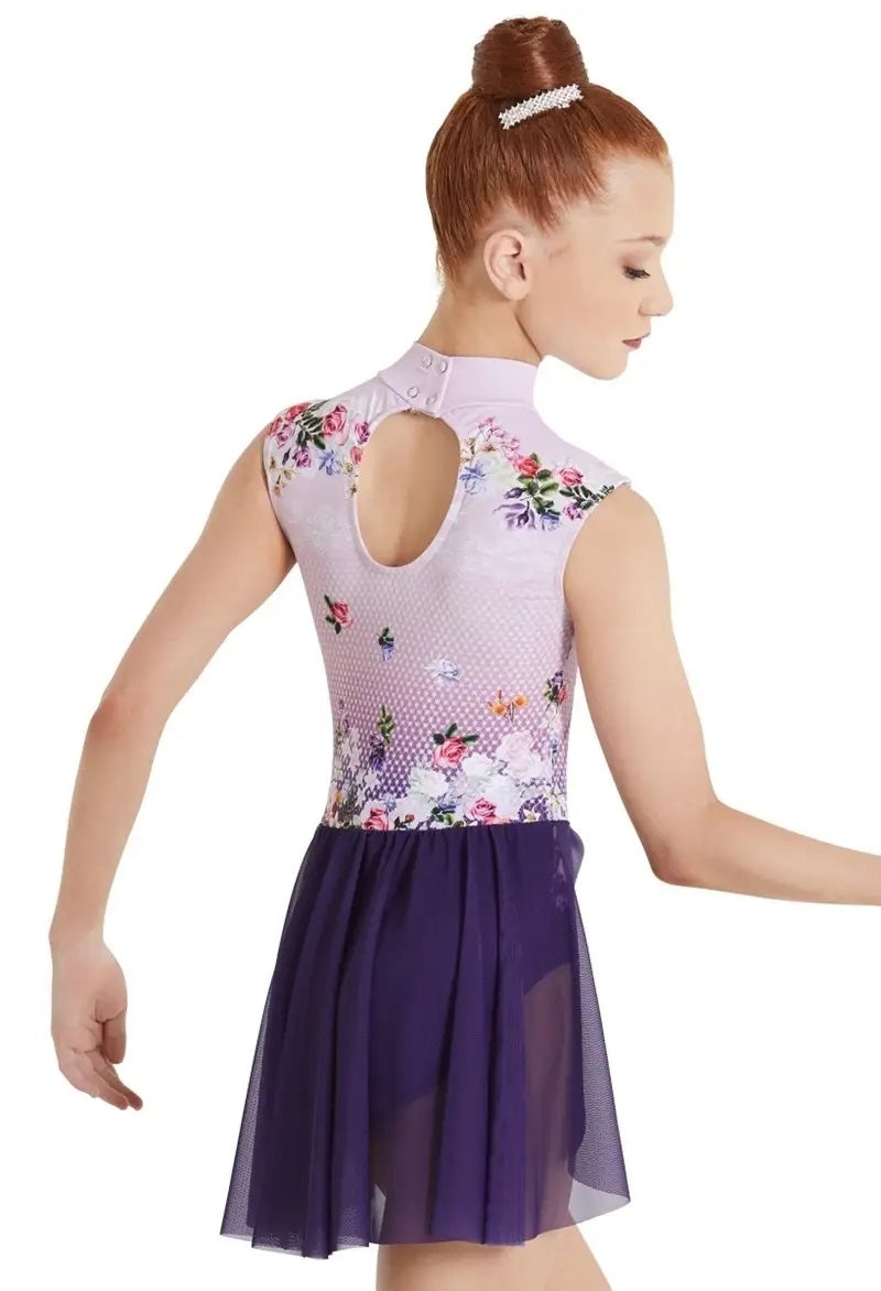 Pre-Owned Costume Weissman 12073 Large Child Purple Skirt Lyrical Sequin