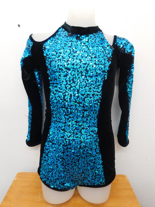 Pre-Owned Costume Costume Gallery  18657 Large Child Turquoise  Jazz