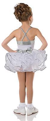 Pre-Owned Costume Art Stone 29301 Small Child White Tutu Ballet Tap Pageant Sequin