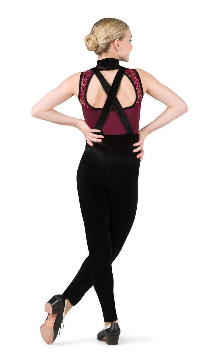 Pre-Owned Costume Costume Gallery  19620 Large Child Burgundy Jumpsuit Jazz Sequin