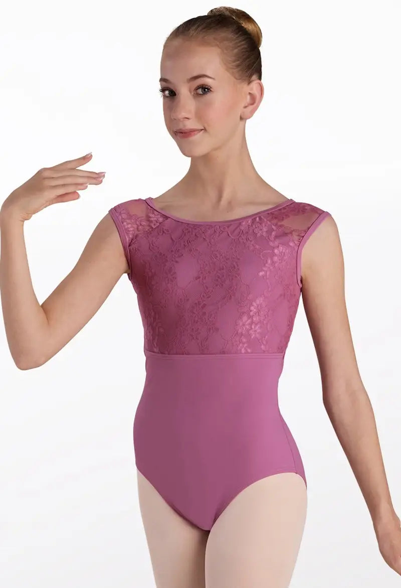 Pre-Owned Leotard Balera 14539 Small Adult Black Jazz Lace Open Back Ballet Ballet