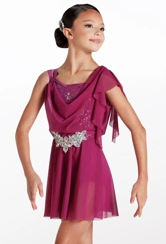 Pre-Owned Costume Lyrical Small Adult Magenta Weissman 15274 Sequin Dress Ballet Contemporary