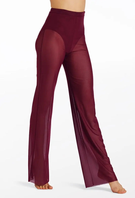 Pre-Owned Pants Weissman 15616 Small Adult Burgundy Jazz Mesh Sheer Straight Leg (Copy)