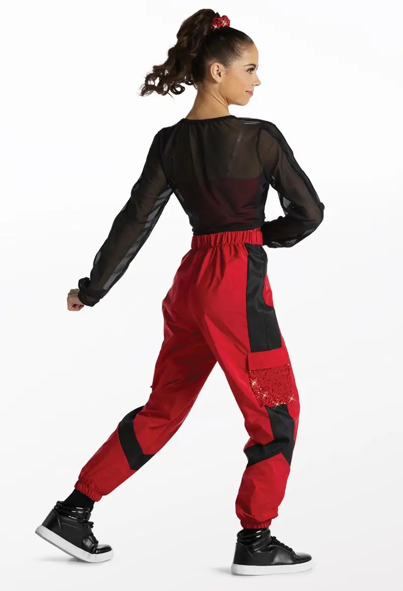 Pre-Owned Costume Small Adult White Weissman 15673 Hip Hop Tap Clogging Jazz 2 pc Sequin