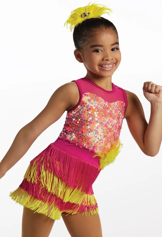 Pre-Owned Costume XL Child Yellow Weissman 15796 Jazz Tap Clogging Musical Theater