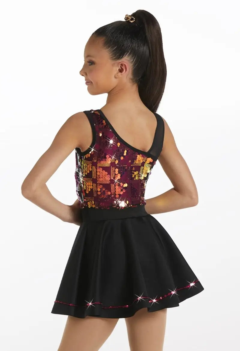 Pre-Owned Costume XL Child Gold Weissman 16239 Jazz Tap Clogging Musical Theater Dress Sequin