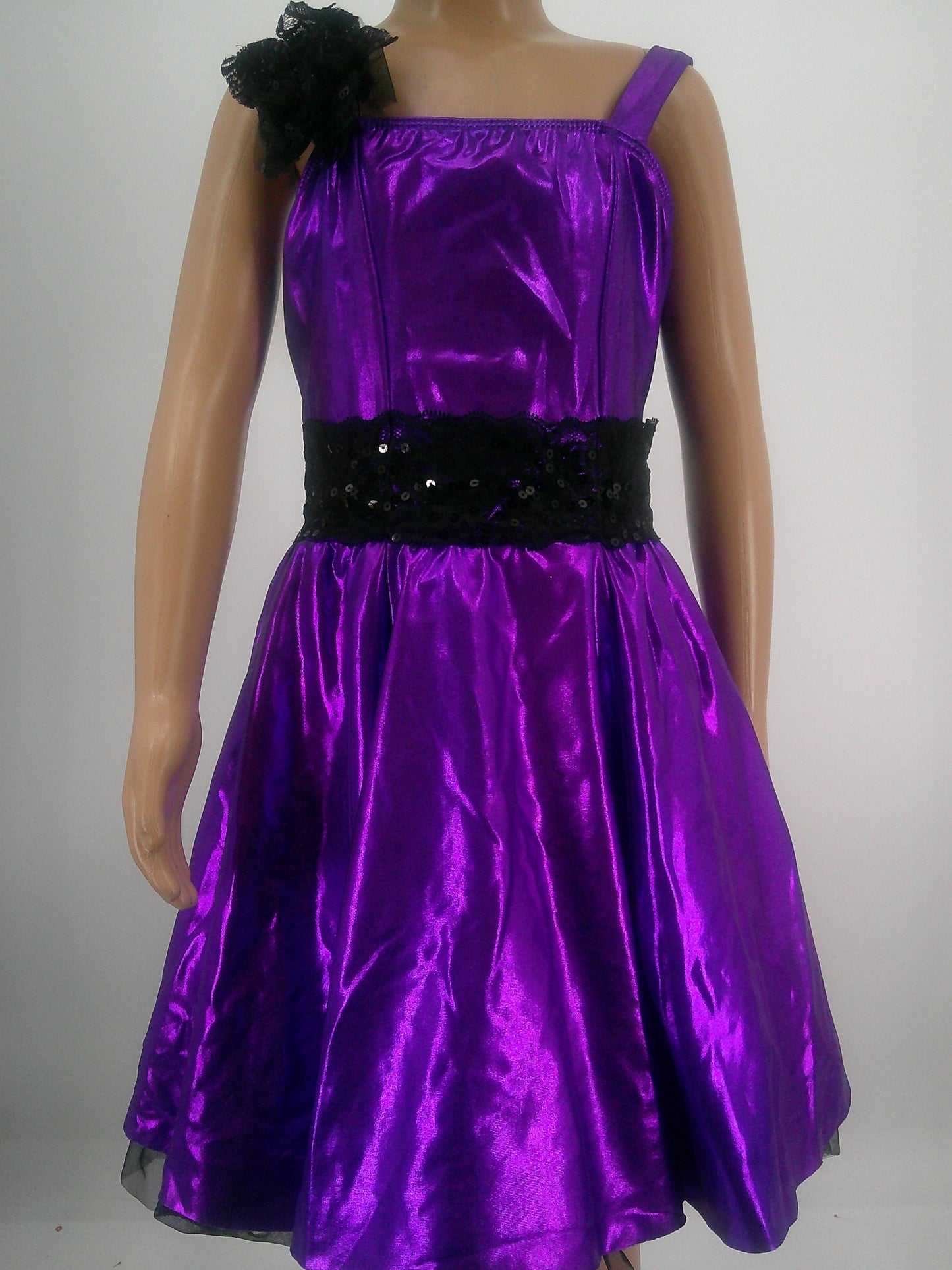 Pre-Owned Costume Revolution  0507 Large Child Purple Dress Jazz Tap Sequins