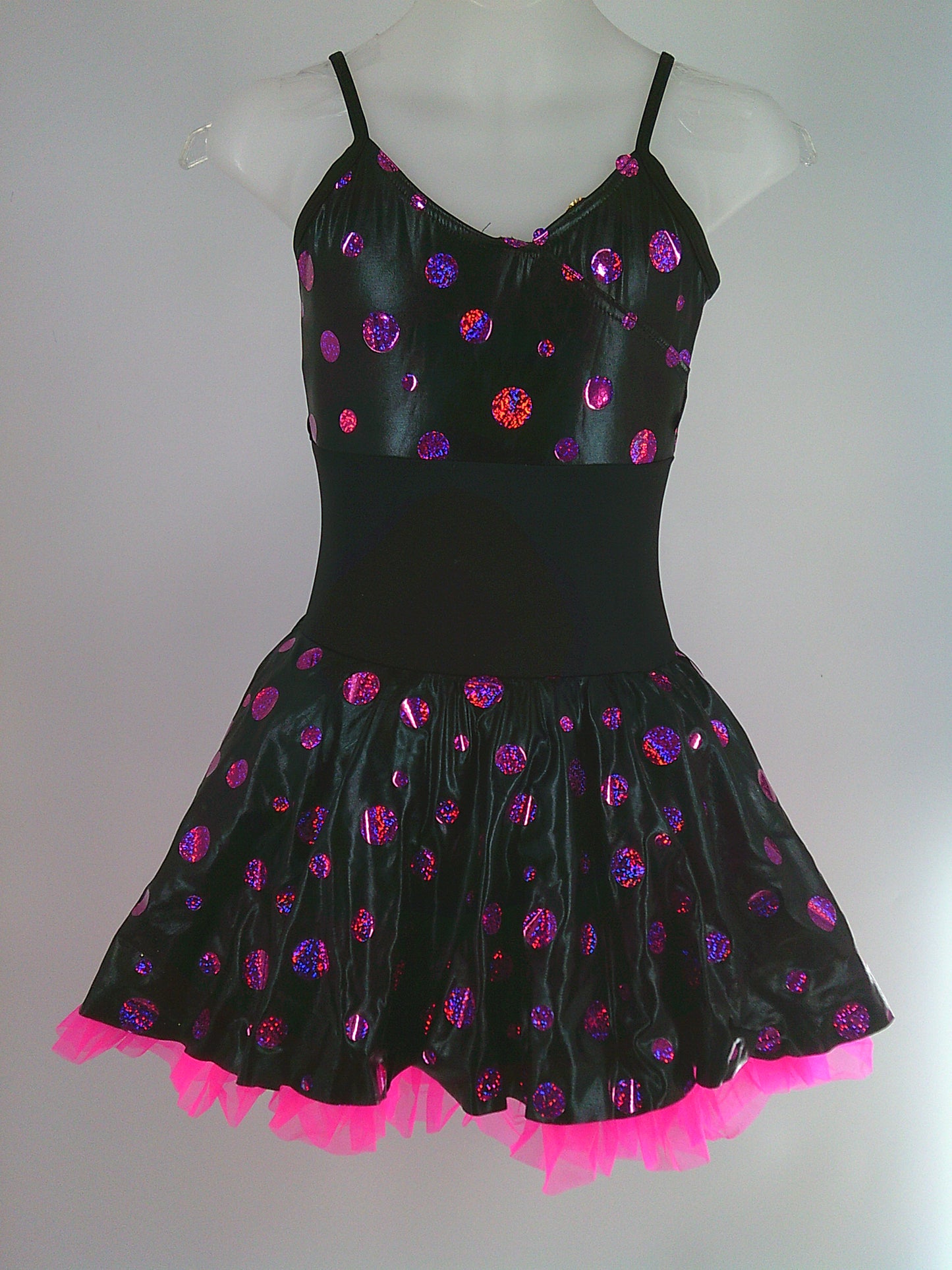 Pre-Owned Costume Weissman  4015 Large Child Pink Fluffy Skirt Jazz Tap Sequins