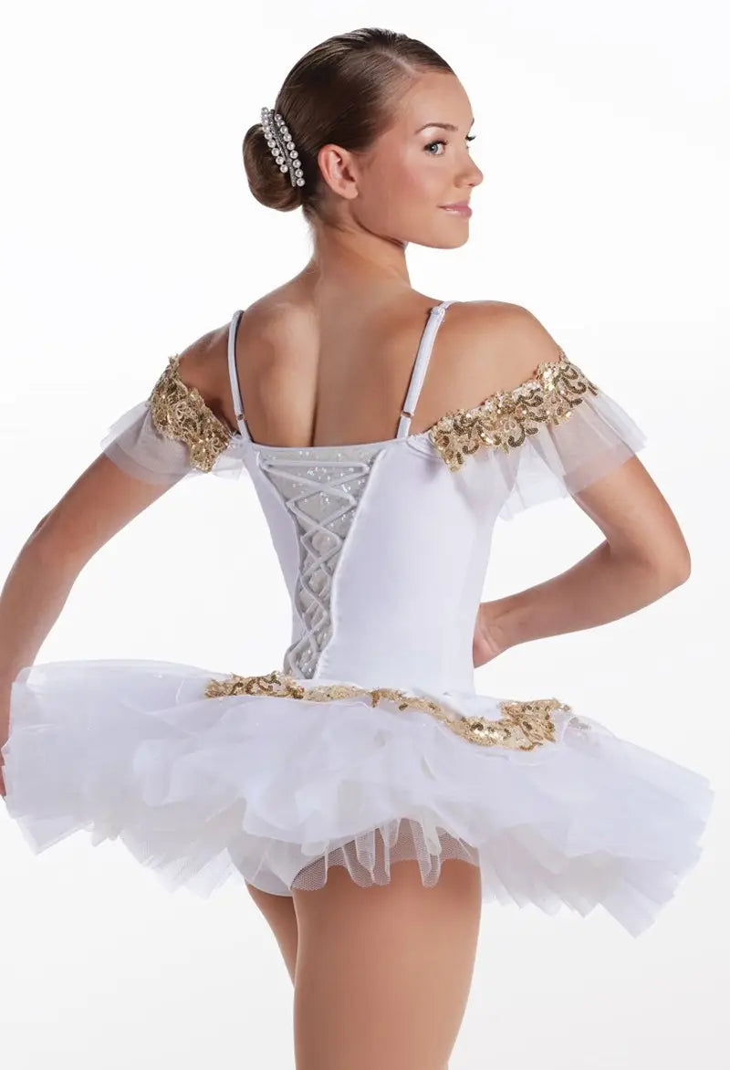 Pre-Owned Costume Intermediate Child Pink Weissman 17696 Ballet Pointe YAGP Lace Tutu Sequin