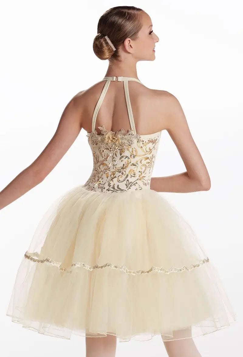 Pre-Owned Costume XL Child Ivory Weissman 17794 Ballet Pointe YAGP Sequin Tutu