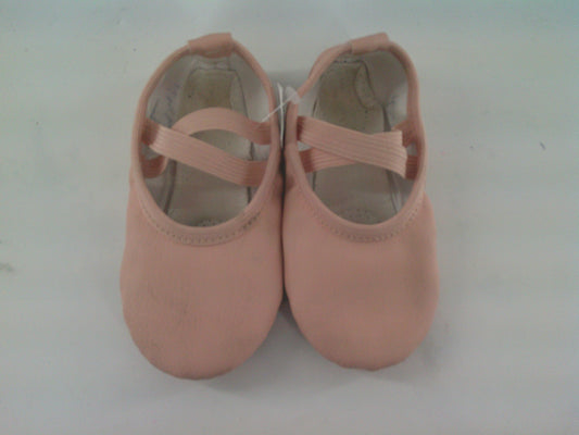 Pre-Owned Ballet Shoes Stelle Toddler 9M No Tie Leather Cross Straps Split Sole