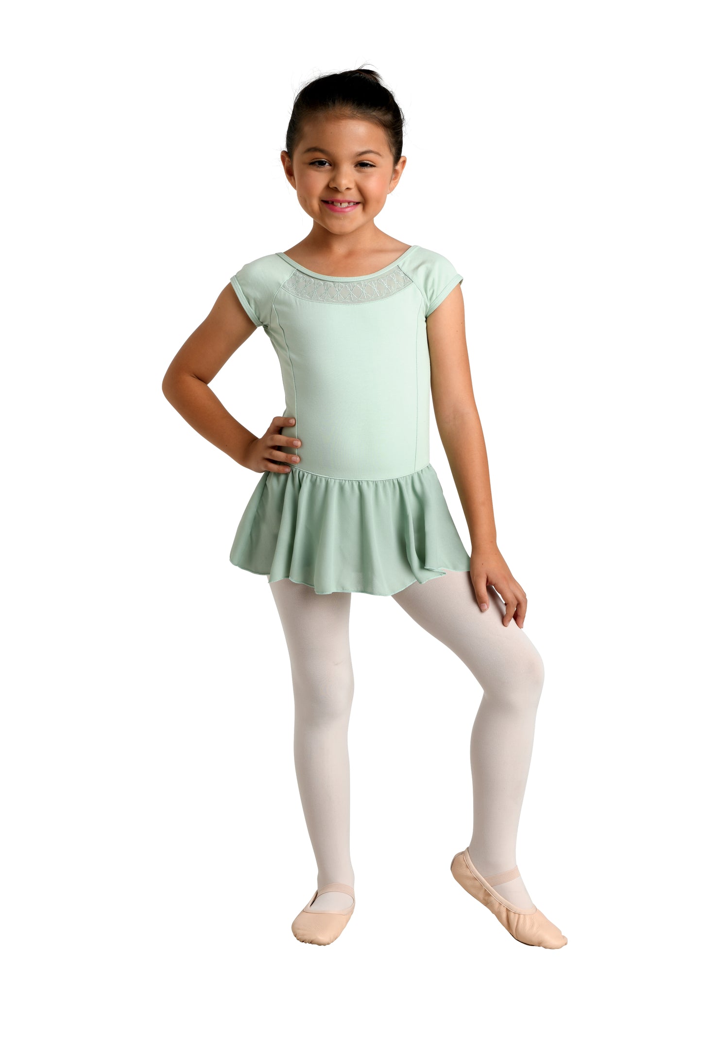 New Clearance Leotard Dress 19203C Sage Cap Sleeve Ballet Tap