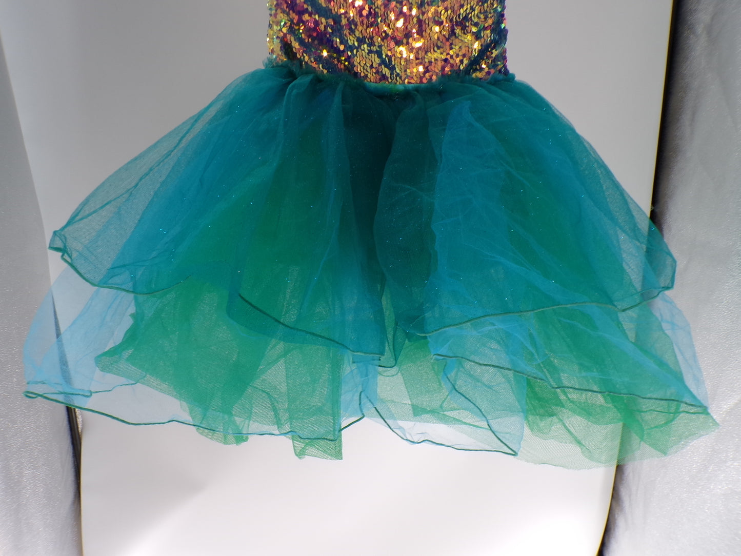 Pre-Owned Costume Curtain Call  E2194 Large Child Teal  Jazz