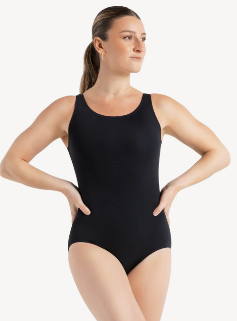 Pre-Owned Leotard Capezio TB142 Intermediate Child Black Ballet Tap Jazz