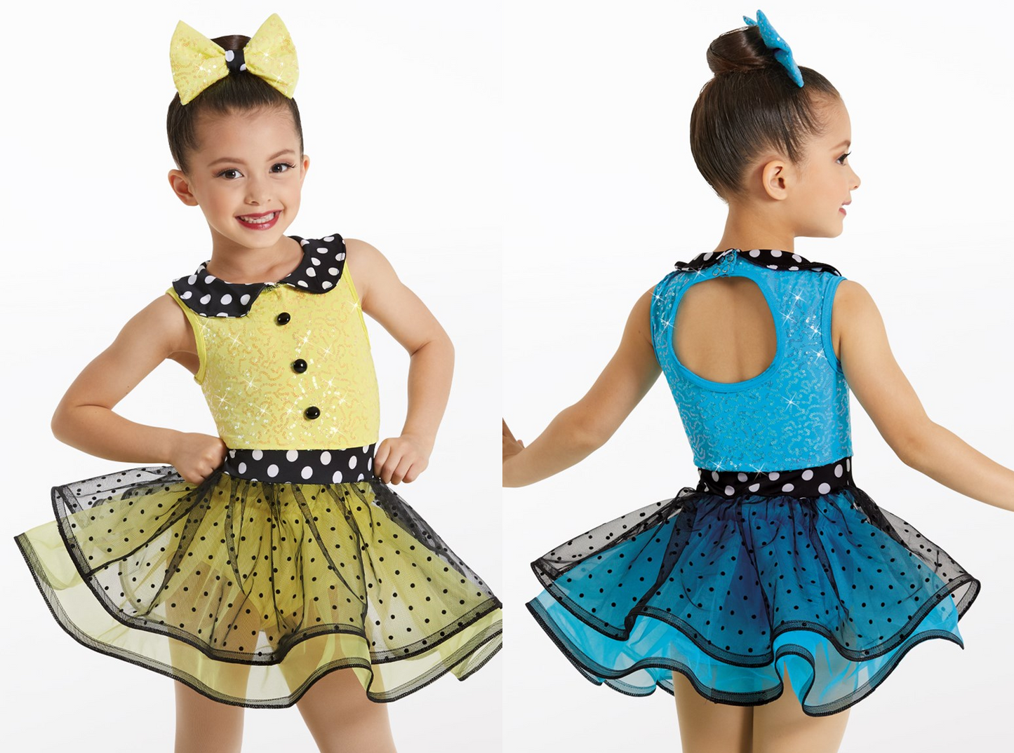 Pre-Owned Costume Weissman  11804 Medium Child Blue Tutu Jazz Musical Theater  50s Waitress