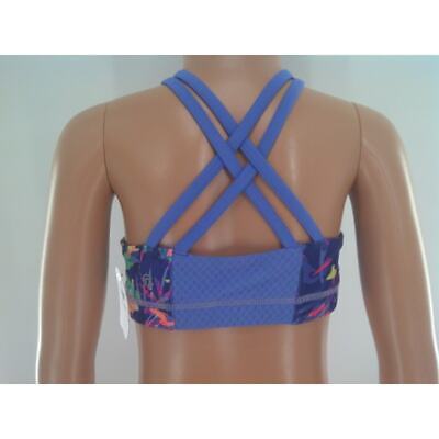 Dance Sports Bra Medium Child Purple Hawaiin Champion Strappy Cheer Gymnastics