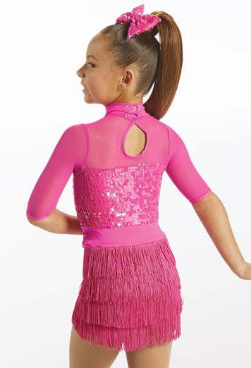 Pre-Owned Costume Weissman 12964 Medium Child Green Jazz Sequin