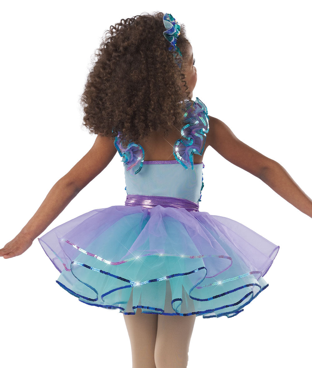 Pre-Owned Costume Wish Come True  V2414Y Intermediate Child Purple Tutu Ballet Sequin