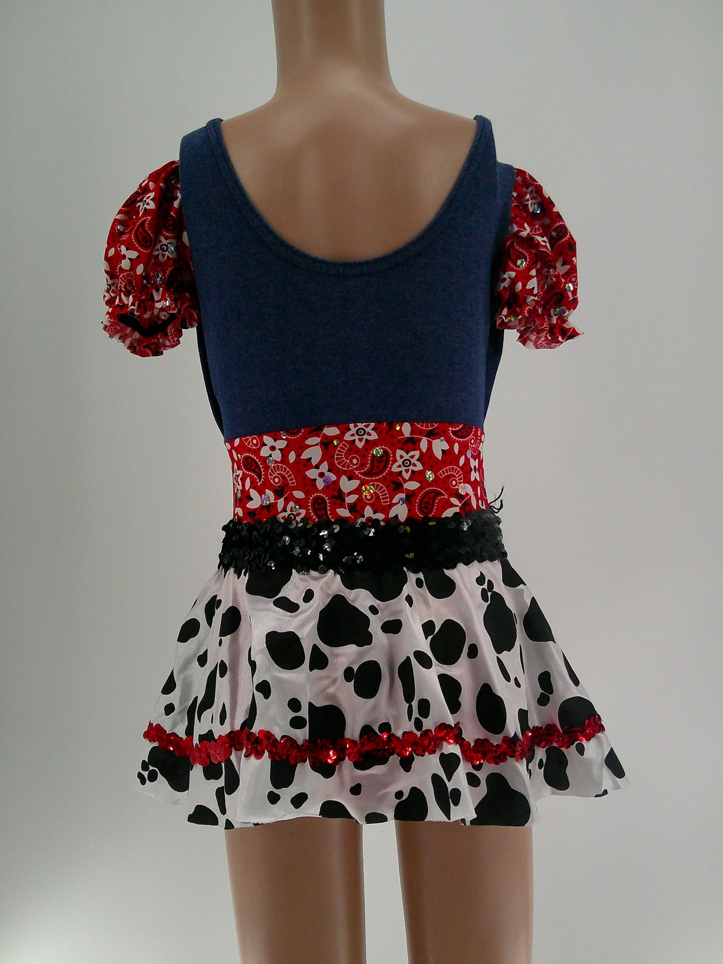 Pre-Owned Costume Gallery  15807 Small Child Red Skirt Jazz Sequin Western