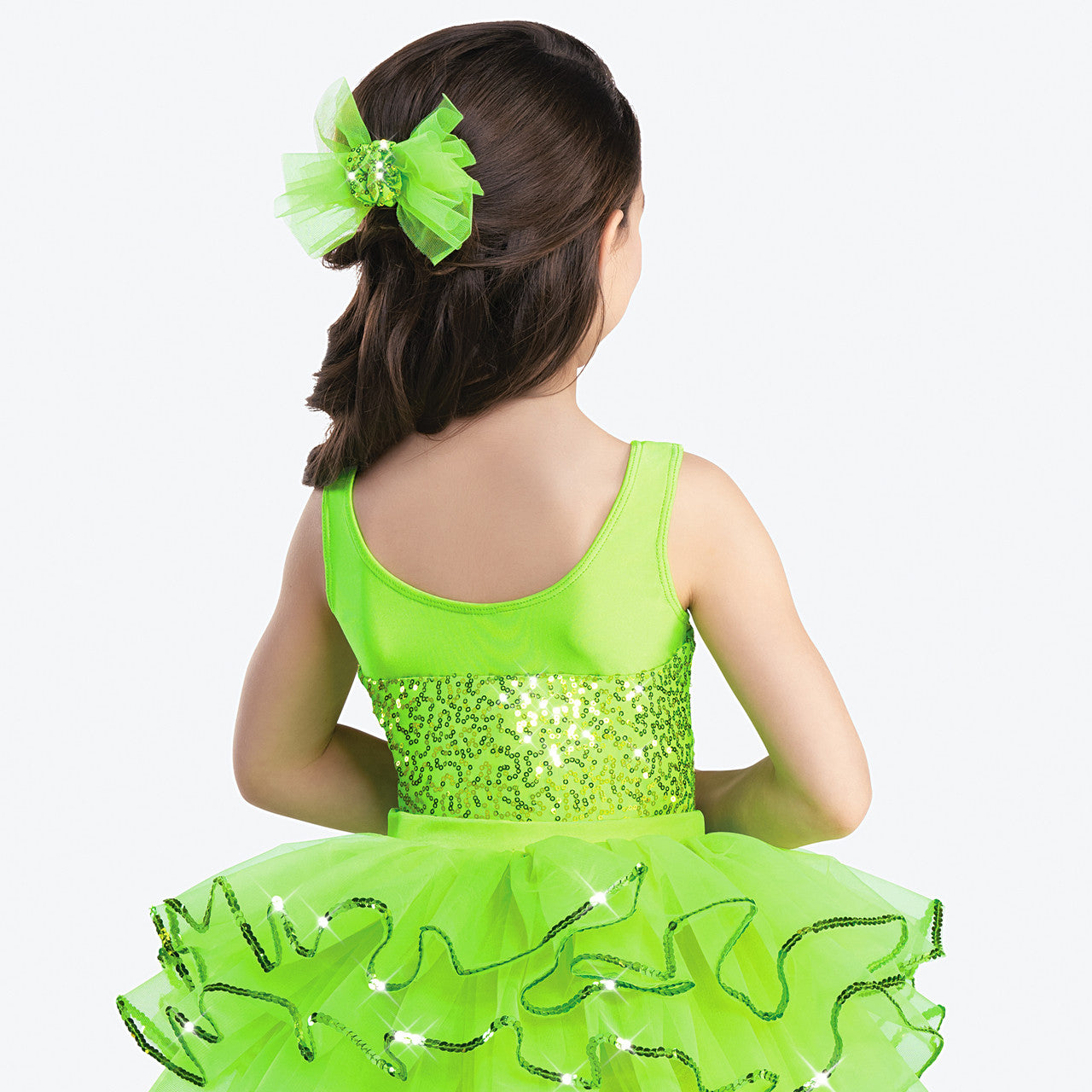 Pre-Owned Costume Revolution RC17079 Large Child Green Sequin Jazz Tap Sequin