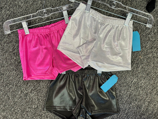 New Shorts PS6-Metallic Black Shorts - Child Sizes