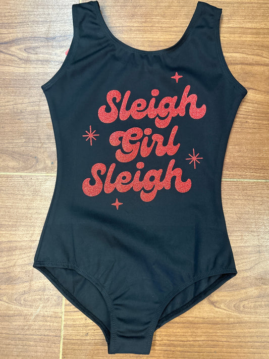 Custom Christmas Leotards - Design 1 Sleigh Girl Sleigh