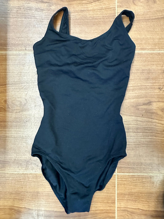 Pre-Owned Leotard So Danca Large Child Black Knot Back Lycra Jazz Ballet