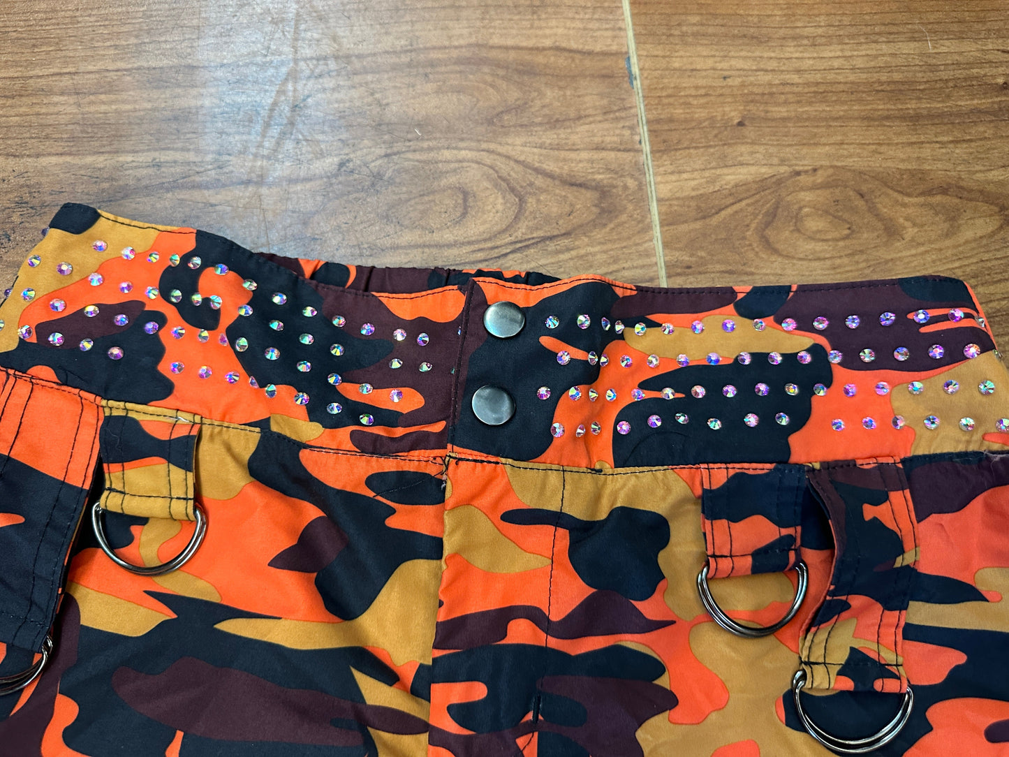Pre-Owned Pants Balera  AH11515 Large Child Orange With Stones Costume Hip Hop