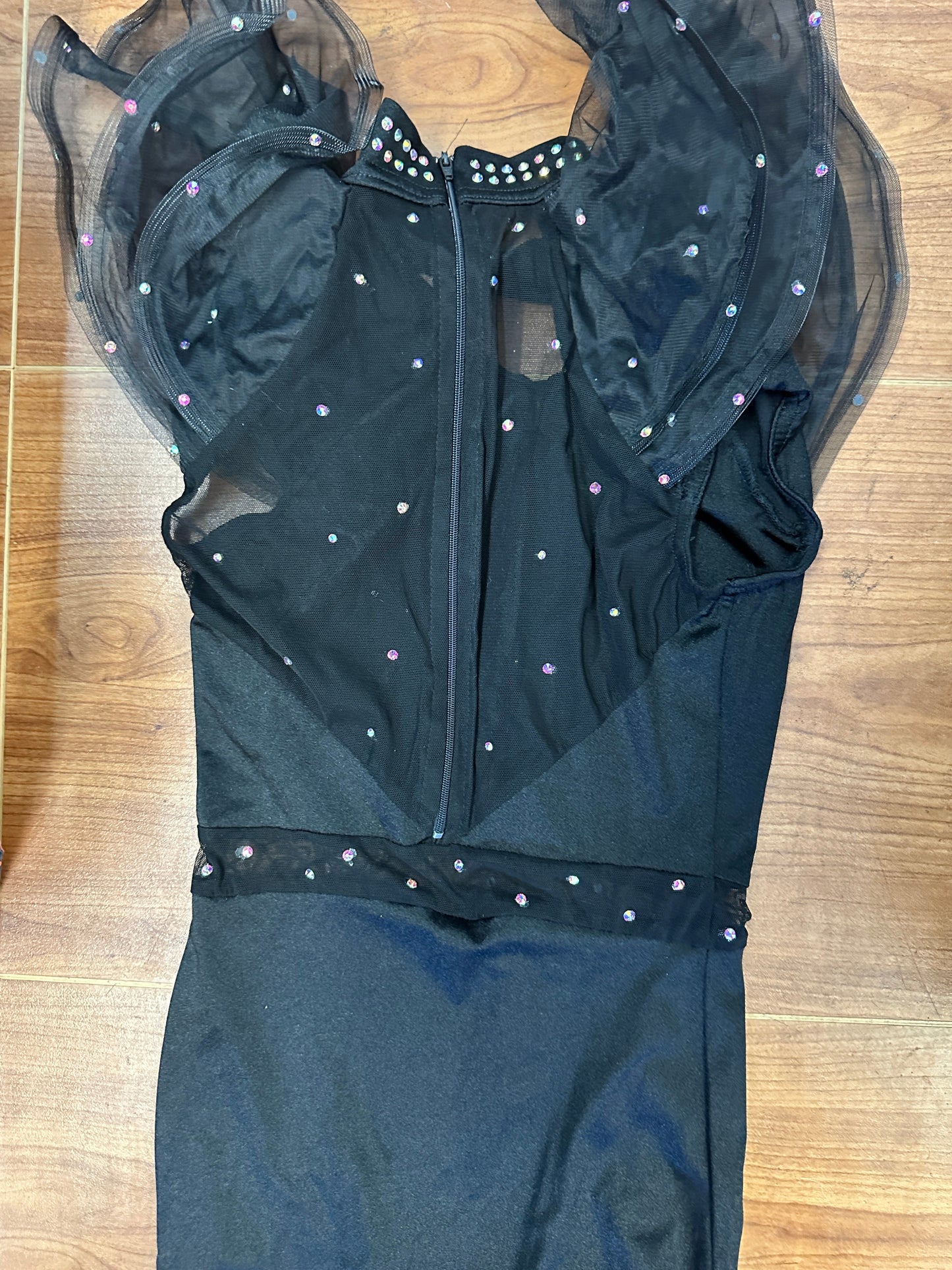 New Costume Kelle Leotard Small Adult Black ADDED RHINESTONES Jazz Contemporary