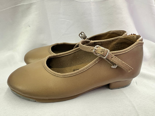 Pre-Owned Tap Shoes Dancing Fair Girl's 13M Mary Jane Leather Buckle