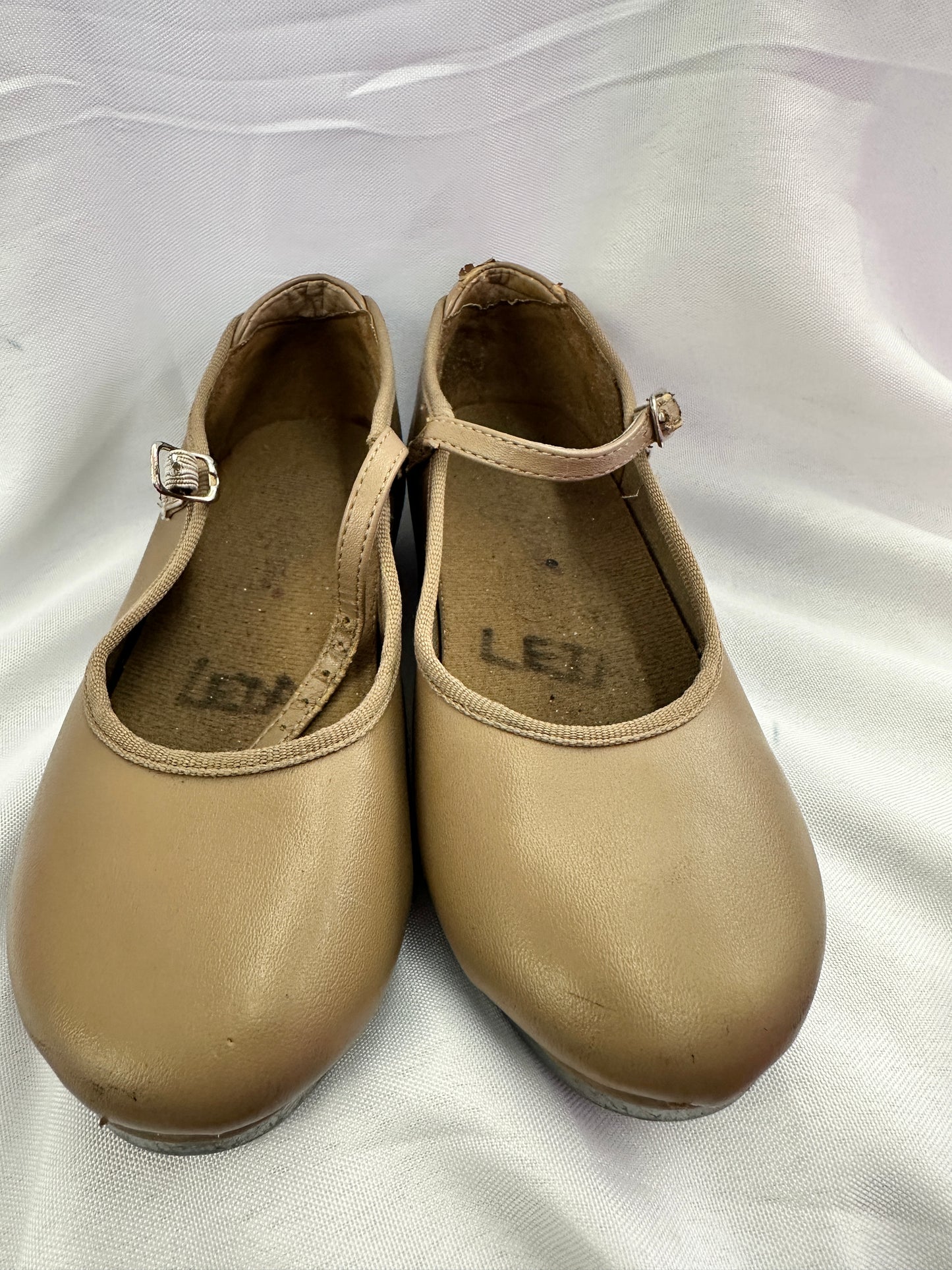 Pre-Owned Tap Shoes Dancing Fair Girl's 13M Mary Jane Leather Buckle