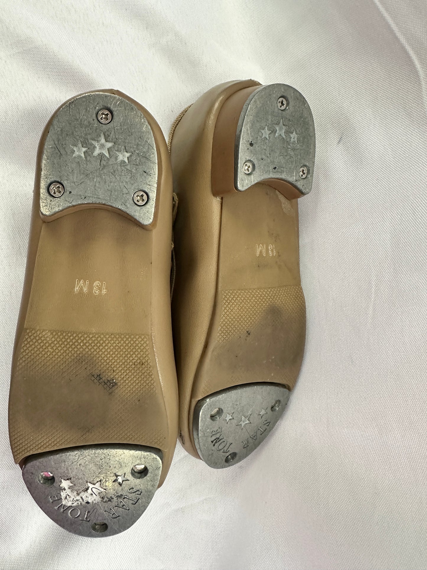 Pre-Owned Tap Shoes Dancing Fair Girl's 13M Mary Jane Leather Buckle