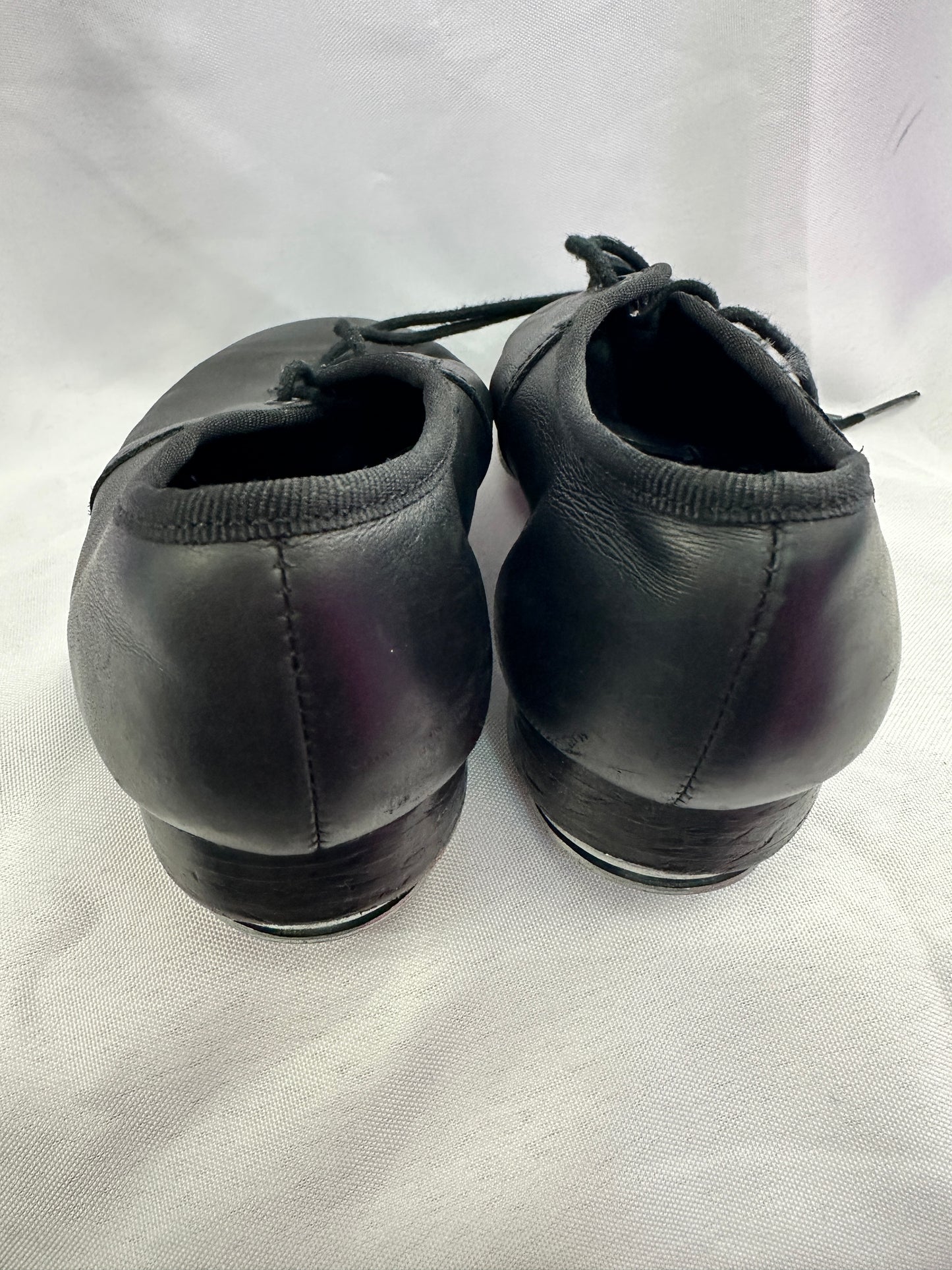 Pre-Owned Buck Clogging Shoes Steven Stompers Youth 1M Oxford Leather Split Sole